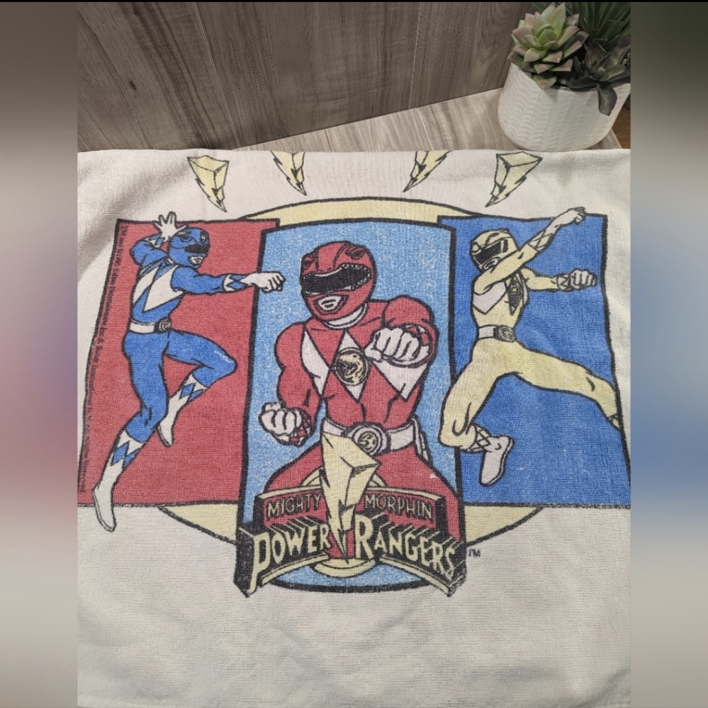 Power Rangers Beach Towel Vintage 90s